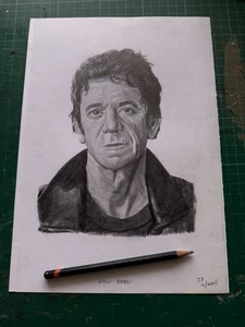 A4 Original Drawing Of Lou Reed Using Graphite Pencils - Picture 1 of 1