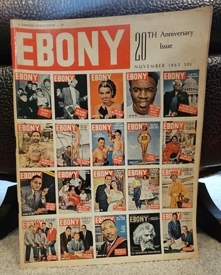 Ebony 20th Anniversary, November 1965 Magazine Special Issue 200+ Pages Rare - Imagem 1 de 4