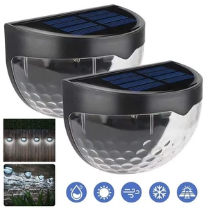 Lámpara de jardín LED solar 2 piezas lámpara de pared lámpara lámpara solar lámpara solar valla - Imagen 1 de 16