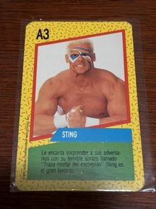 Tarjeta de colección Sting Rookie 1991 Cromy WCW #A3 | Rara como nueva Luchadores RC - Imagen 1 de 1