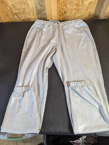 pantalone ralph lauren taglia petite small argento poliestere elasticizzato - Foto 1 di 7
