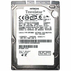 Hard Disk 100GB Hitachi SATA 2.5" Hts541010G9Sa00 Interno Notebook Laptop Hdd - Picture 1 of 1