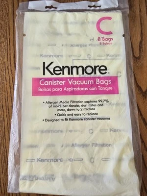 Kenmore Vacuum Canister Bags 8 Bags - Image 1 of 2