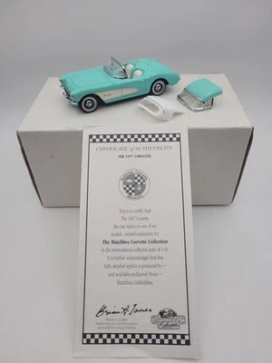 Matchbox Collectibles 1:43, CCV03-M, 1957 Chevrolet Corvette, Turquoise Diecast. - Image 1 of 4