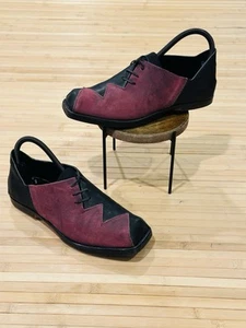 Cydwoq Vintage Donna Multicolore Pelle Punta Quadrata Tacco EU 38 |US 7 Splendido - Foto 1 di 9