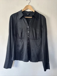 Camicetta Hobbs seta 95% nera taglia UK 14 - Foto 1 di 6