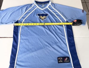 Camiseta deportiva de los Chicago Cubs para hombre grande majestuosa Cooperstown logotipo del centro de práctica de bateo - Imagen 1 de 7