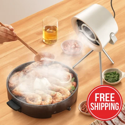 Campana extractora portátil, campana extractora de escritorio con ventilador de escape de 3 velocidades, blanco crema Foto 1 de 4