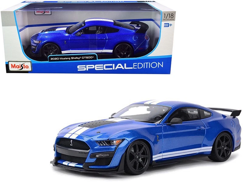 2020 Ford Mustang Shelby GT500 Blue Metallic with White Stripes "Special Edition - Image 1 of 1