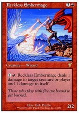 4x Reckless Embermage MTG 7th Edition NM Magic Regular