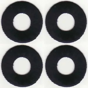 Lot 4 Black Abstract Art embroidered Circle patch - Picture 1 of 1