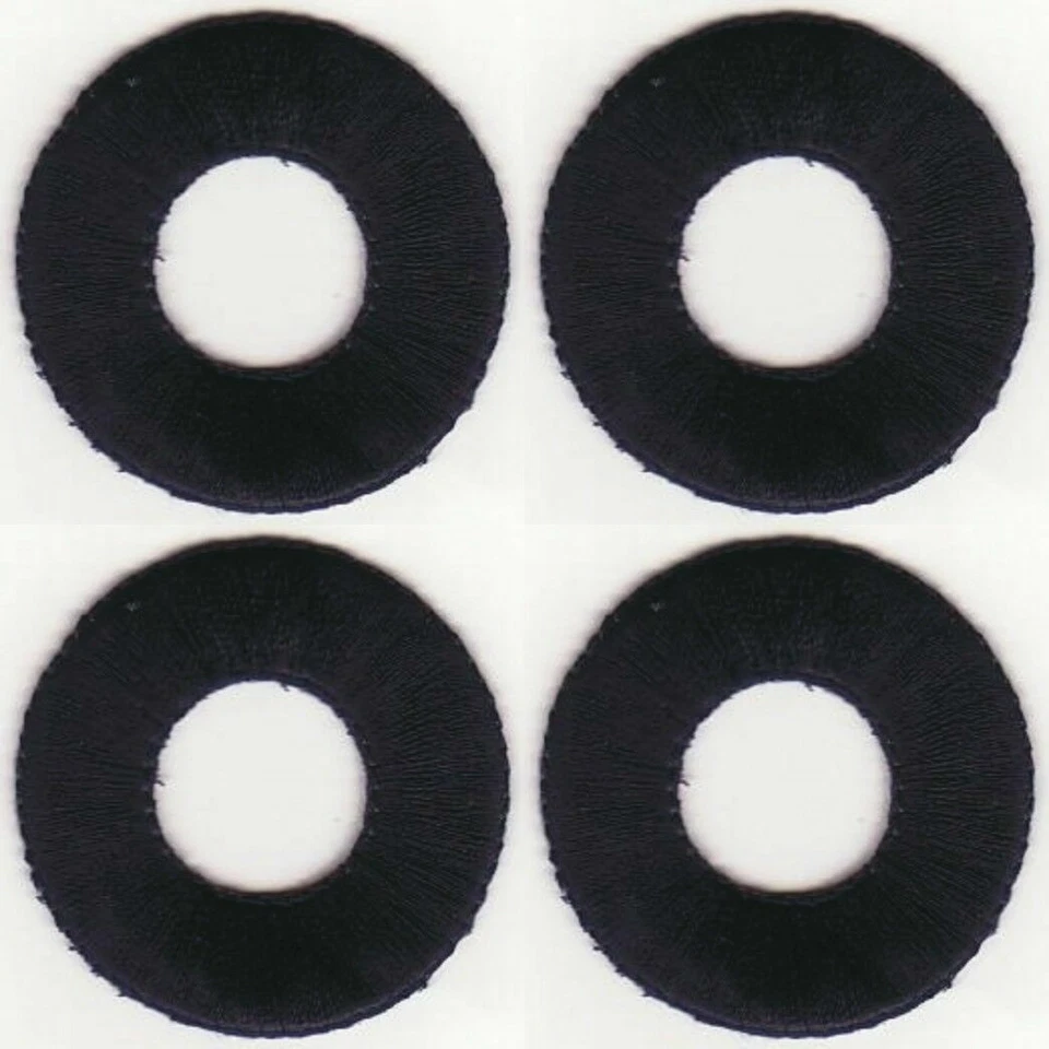 Lot 4 Black Abstract Art embroidered Circle patch - Image 1 of 1