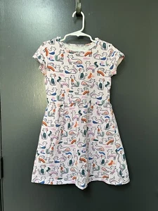 Rumi + Ryder Dress - Size S (6/7) - Cats Short Sleeve Girls Pink - Picture 1 of 5