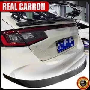 For 2023UP Honda Civic 11Th FL5 Type R REAL CARBON Rear Trunk Spoiler Wing Lip - Picture 1 of 17