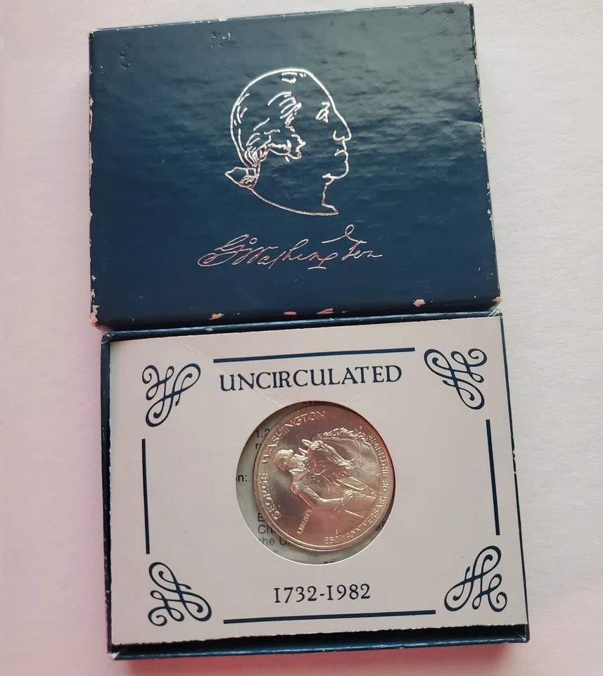 1982-D George Washington Commemorative Half Dollar Unc 90% SIlver US Coin - Image 1 of 4