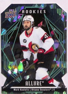 2022-23 UD Allure Hockey Rookies Green Rainbow Mark Kastelic /99