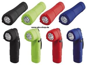 LED Stabtaschenlampe Winkeltaschenlampe Taschenlampe verschiedene Farben