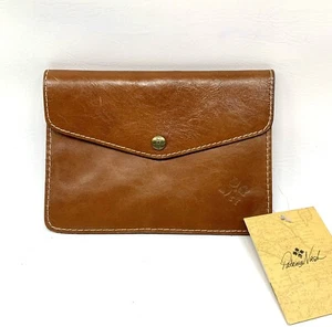 Patricia Nash Brown Leather Envelope Clutch Mini Tech Portfolio Ipad Mini NEW - Picture 1 of 14