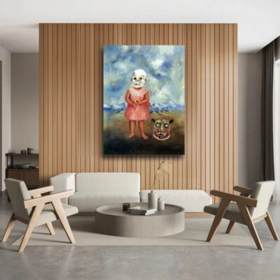 Frida Kahlo - Niña con máscara de la muerte - ARTE DE PARED LIENZO o IMPRESIÓN Foto 1 de 3