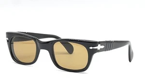 PERSOL 6201 RATTI Meflecto Vintage Sunglasses Man's Frame Black Acetat "51" - Picture 1 of 19