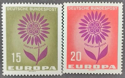 West Germany  15 & 20 Mark 1964 Deutsche Bundespost Sg;DR1350-1351 - Image 1 of 4