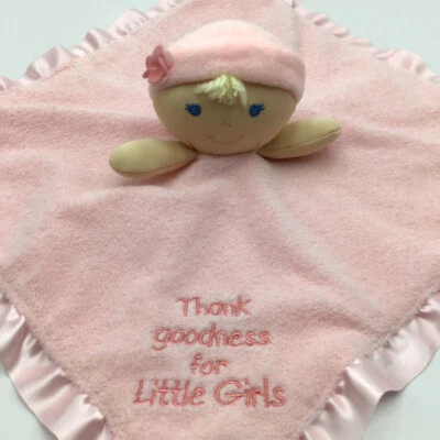 Kids Preferred Lovey THANK GOODNESS for Little Girls Pink Security Blanket Baby - Image 1 of 4