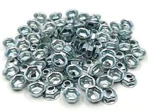 10-24 puertas guardabarros cuerpo moldura lateral clip moldura tuercas zinc brida 1/2" 100 piezas - Imagen 1 de 2