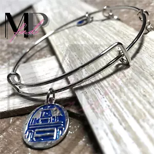 Star Wars Bracelet Stainless Steel Bangle Charm Adjustable R2-D2 DROID GIFT BOX - Picture 1 of 5