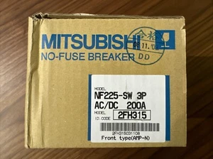 Mitsubishi NF225-SW 3P AC/DC 200A Circuit Breaker Non-Fuse Breaker 2FH315 - Picture 1 of 9
