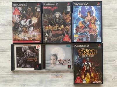 SONY PS 1 2 Akumajo Dracula X & Castlevania & Vampire Legend & Panic & Spawn set - Image 1 of 4