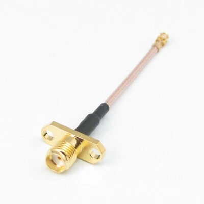 IPX IPX1 UFL female to SMA female 2hole Panel RG178 Cable for FPV VTX Nano RX TX - Image 1 of 4