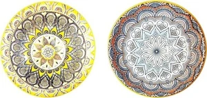 Porzellan Pfau Schüssel 2er Set mit 4 Essstäbchen | 4,5 Zoll Geschenkbox - Bild 1 von 6