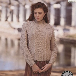 Reynolds Saucy Knitting Pattern 436 Richly Textured Cotton Pullover - Women - Picture 1 of 3