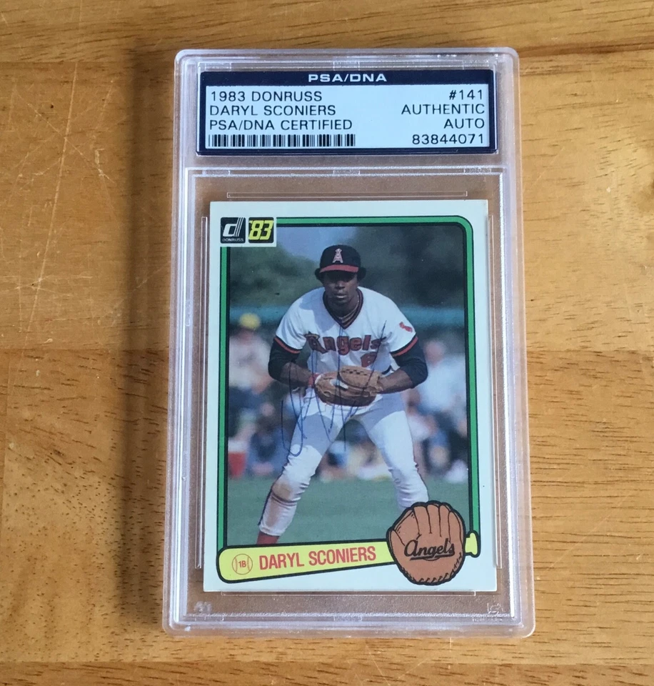 Daryl Sconiers California Angels Signed Autograph 1983 Donruss PSA/DNA Slabbed  - Image 1 of 2