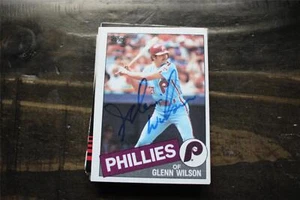 GLENN WILSON PHILADELPHIA PHILLIES AUTOGRAPHED CARD - Picture 1 of 1