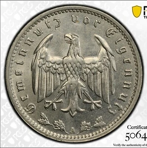 Germany, Third Reich, WWII, Reichsmark 1937-A, PCGS MS64, Eagle, KM-78 - Picture 1 of 4