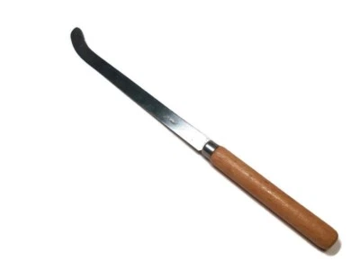 Gancho de caña 5-1/2" hoja resorte acero mango de madera .020" x .375" tejedor gancho de caña Foto 1 de 4