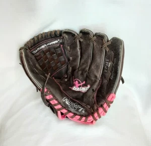 Rawlings FP11T Fast Pitch 11" Youth RH Throw Softball Glove Brown/ Pink - Picture 1 of 4