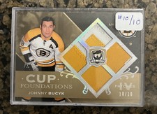 2007-08 UD Upper Deck The Cup Foundations  Johnny Bucyk  /10 Quad Patch HOF