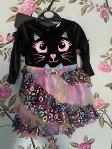 Cat Dress With Headband Ears 6-9 Months - Picture 1 of 5