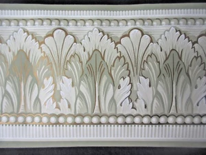 York Unpasted Leaf Swirl WALLPAPER BORDER 5 Yd x 5.5" MG 8173-B USA - Picture 1 of 1