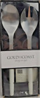 Gold Coast Always In Style White Handle Stainless Salad Spoon Fork Serving Set