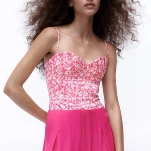 ZARA Floral Corset Bodysuit Pink XS - Picture 1 of 10