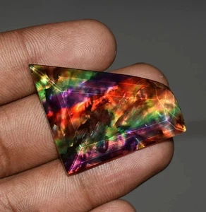 Piedra preciosa doblete certificada de ópalo ammolita canadiense natural de 43+ quilates - Imagen 1 de 5