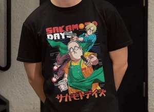T-Shirt Anime Sakamoto Days Shin And Taro Sakamoto schwarz - Bild 1 von 4