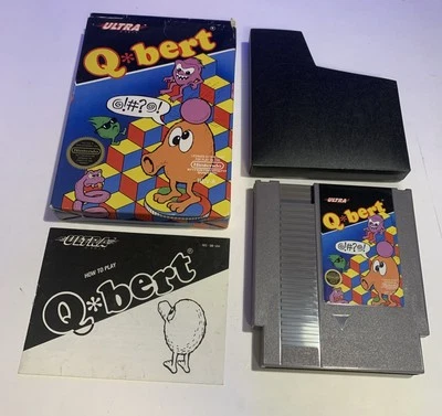 Qbert (Nintendo, 1989) NES Complete w/ Manual Cleaned & Tested (J025) - Image 1 of 4
