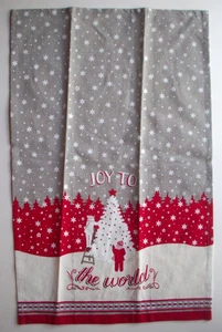 Chrstmas decorating the tree Kay Dee Joy to the World modern kitchen towel - Picture 1 of 3