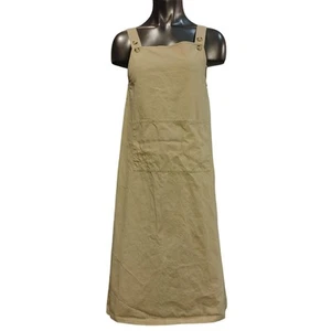 Nizamfuru Women's M Beige Apron Style Midi Sleeveless Dress - Picture 1 of 4