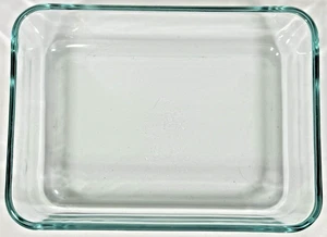 Plato para hornear transparente Pyrex 7210 - 3 tazas rectangular 7x5x1,5 tinte azul EE. UU. DE COLECCIÓN - Imagen 1 de 6