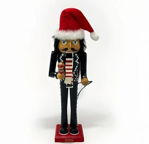 Cascanueces Navidad Madera 2009 Cantante Rock And Roll Estrella Animador Sombrero de Papá Noel - Imagen 1 de 8